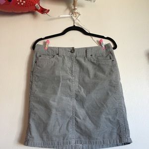 Gray corduroy skirt